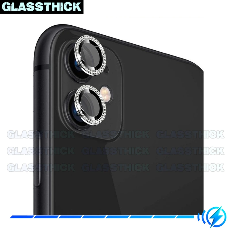 محافظ لنز دوربین گلستیک مدل Ring-Diamond مناسب برای گوشی موبایل اپل Iphone 11