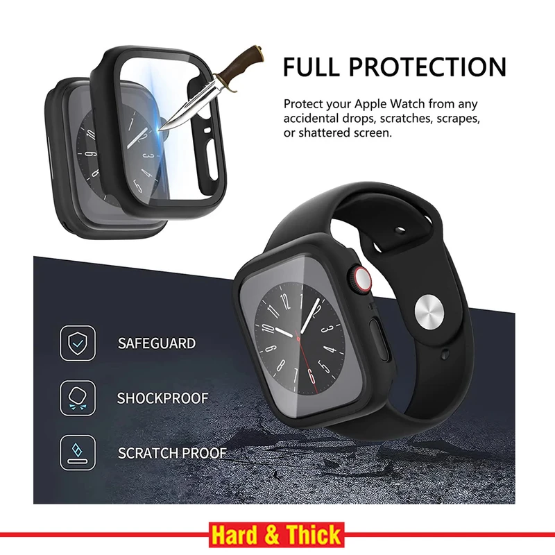 کاور هارد اند تیک مدل HT-360 مناسب برای اپل واچ Series SE 2022 Aluminum Case 44mm / SE 2021 Aluminum Case 44mm / Series 5 44mm / Series 6 44mm / SE 44mm به همراه محافظ صفحه نمایش