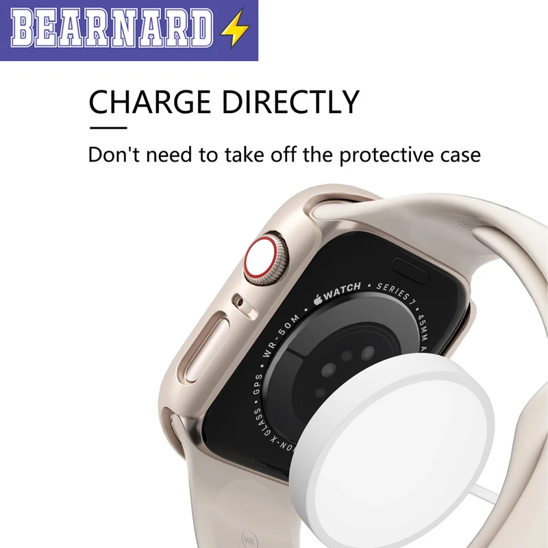 کاور برنارد مدل BR-360 مناسب برای اپل واچ Series SE 2022 Aluminum Case 44mm / SE 2021 Aluminum Case 44mm / Series 5 44mm / Series 6 44mm / SE 44mm به همراه محافظ صفحه نمایش