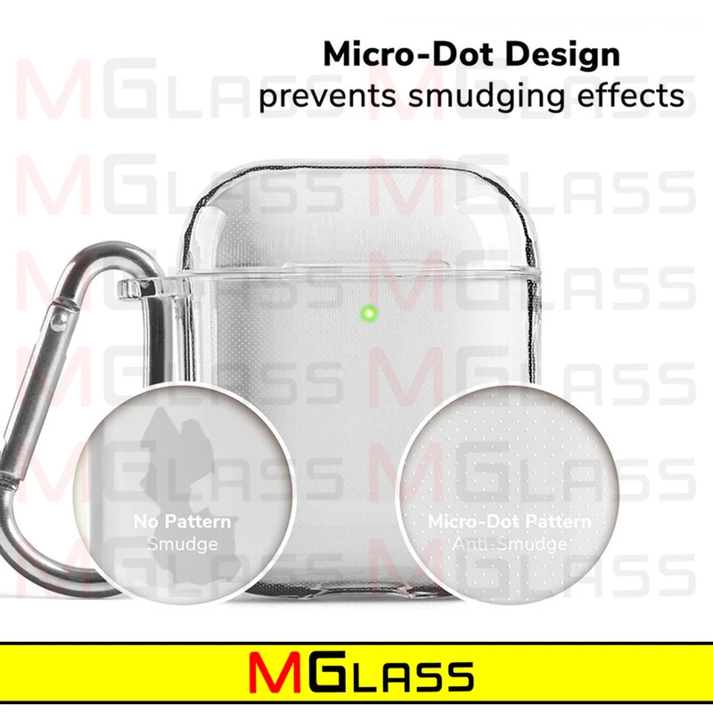 کاور ام‌گلس مدل Clear-MG مناسب برای کیس اپل ایرپاد Airpods 1 / Airpods 2