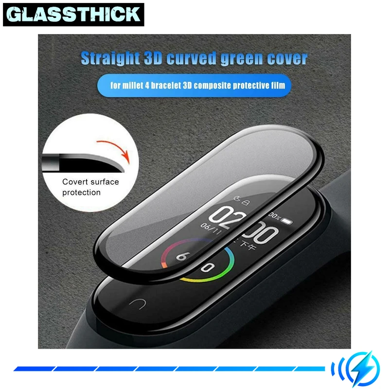 محافظ صفحه نمایش نانو گلستیک مدل NGL مناسب برای ساعت هوشمند شیائومی Mi Band 5 بسته سه عددی