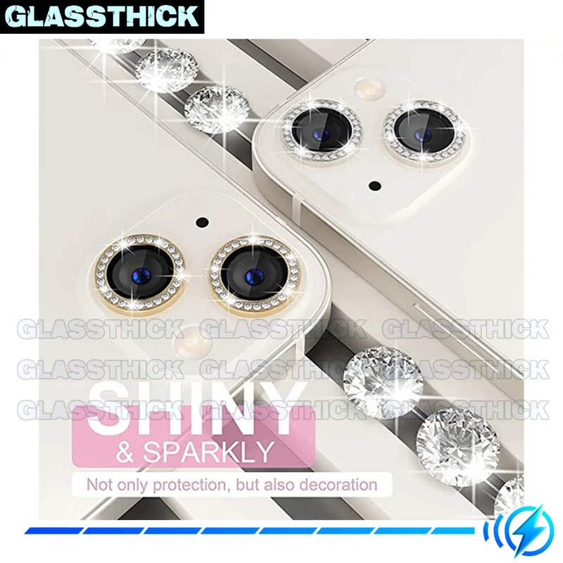 محافظ لنز دوربین گلستیک مدل Ring Metal Diamond مناسب برای گوشی موبایل اپل Iphone 14 Pro / 14 Pro max