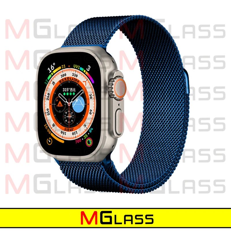 بند ام‌گلس مدل Milanese-MG مناسب برای ساعت هوشمند الترا T1000 Ultra 49mm