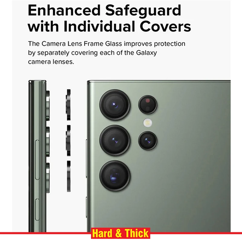 محافظ لنز دوربین هارد اند تیک مدل Ring Metal مناسب برای گوشی موبایل سامسونگ Galaxy S22 Ultra