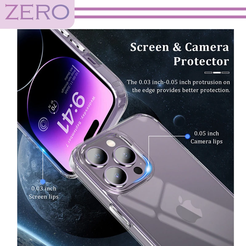کاور زیرو مدل Clear مناسب برای گوشی موبایل اپل iPhone 13 Pro