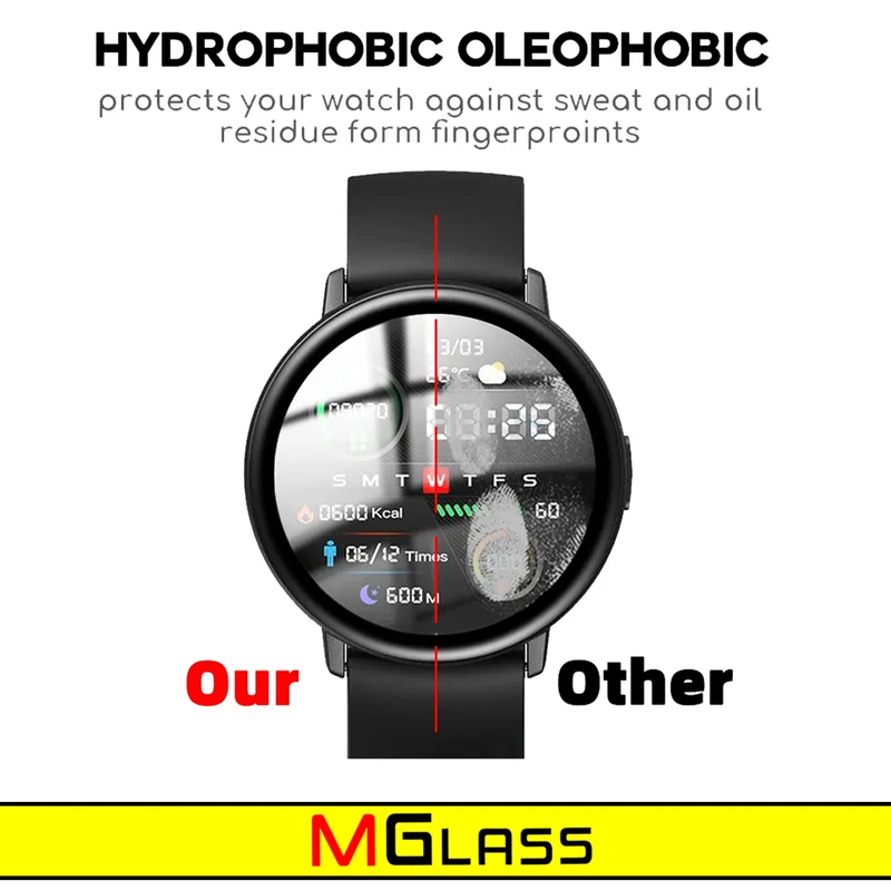 محافظ صفحه نمایش نانو ام‌گلس مدل Pmma-MG مناسب برای ساعت هوشمند ایمیلب W12 بسته سه عددی
