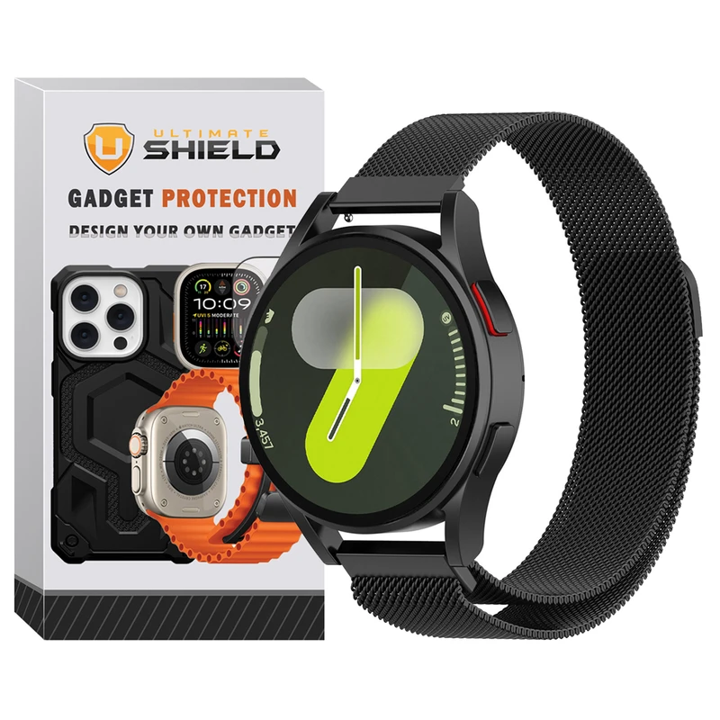 بند آلتیمیت شیلد مدل Milanese UL مناسب برای ساعت هوشمند سامسونگ Galaxy Watch 7 44mm / Galaxy Watch 7 40mm / Galaxy Watch FE