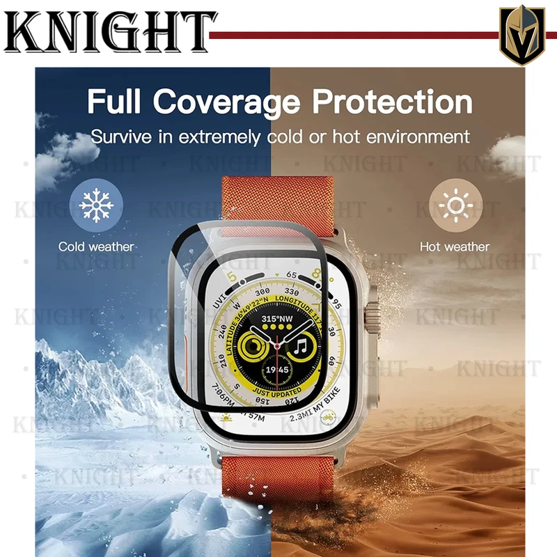 محافظ صفحه نمایش شیشه‌ای نایت مدل SH-FULL-KT مناسب برای اپل واچ Ultra 49mm / Ultra 2 49mm