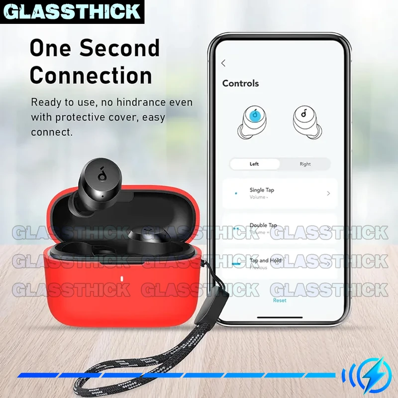کاور گلستیک مدل Silicon-GL مناسب برای کیس هدفون بی سیم انکر Soundcore A20i