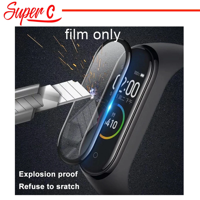 محافظ صفحه نمایش نانو سوپرسی مدل SRC مناسب برای ساعت هوشمند شیائومی Mi Band 5 بسته دو عددی