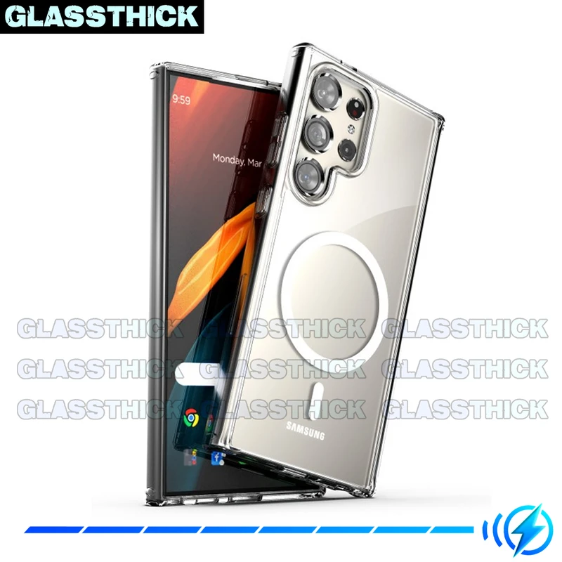 کاور گلستیک مدل GL-Magsafe-Clear مناسب برای گوشی موبایل سامسونگ Galaxy S24 Ultra