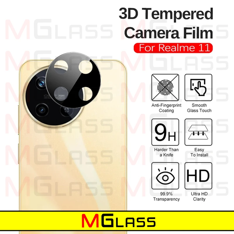 محافظ لنز دوربین ام‌گلس مدل 3D-MG مناسب برای گوشی موبایل Realme 11 4G