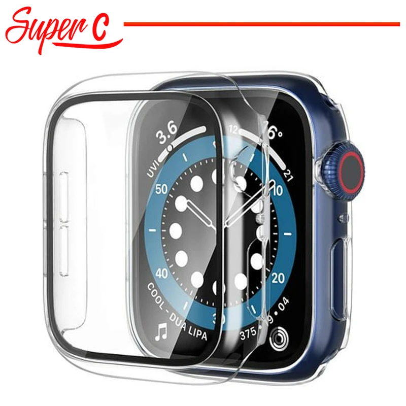 کاور سوپرسی مدل SC-360 مناسب برای اپل واچ Series SE 2022 Aluminum Case 40mm / SE 2021 Aluminum Case 40mm / Series 5 40mm / Series 6 40mm / Series 4 40mm به همراه محافظ صفحه نمایش