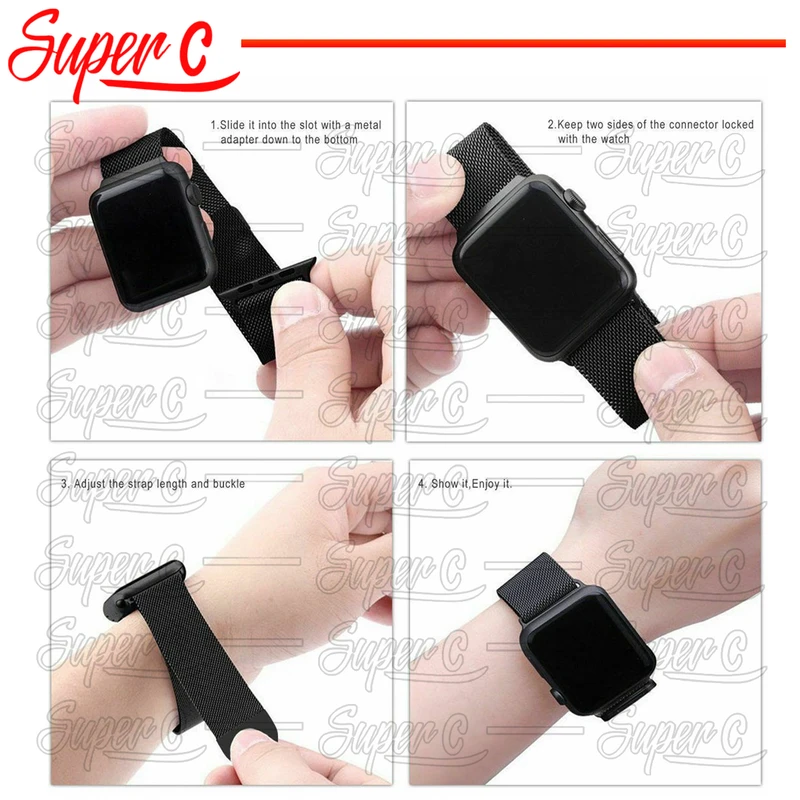 بند سوپرسی مدل Milanese-SC مناسب برای ساعت هوشمند الترا T1000 Ultra 49mm