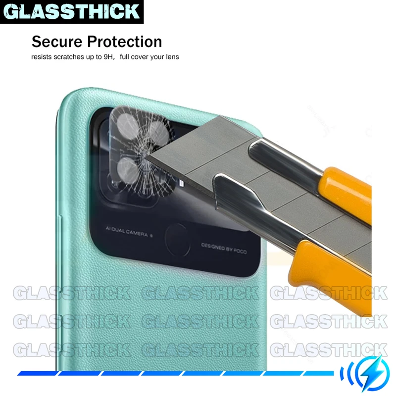 محافظ لنز دوربین گلستیک مدل 3D-GL مناسب برای گوشی موبایل شیائومی Poco C40 / Redmi 10C