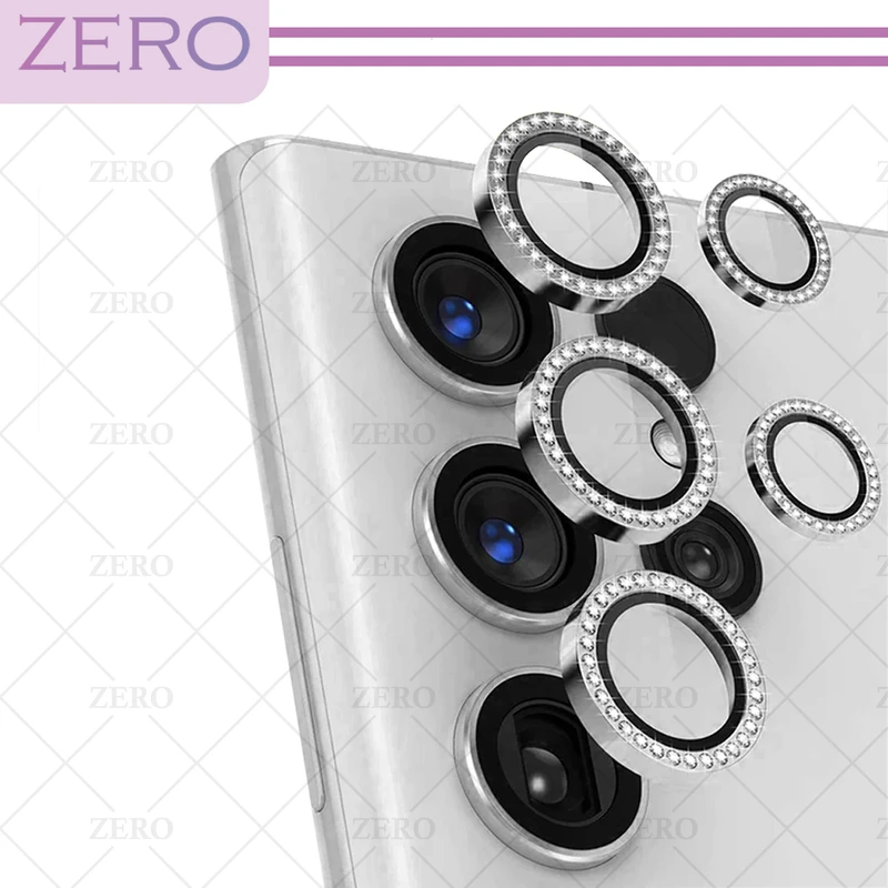 محافظ لنز دوربین زیرو مدل Diamond-Ring-ZR مناسب برای گوشی موبایل سامسونگ Galaxy S24 Ultra