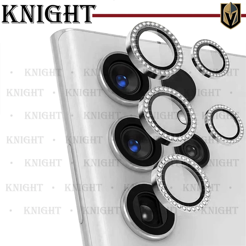 محافظ لنز دوربین نایت مدل Diamond-Ring-KT مناسب برای گوشی موبایل سامسونگ Galaxy S24 Ultra