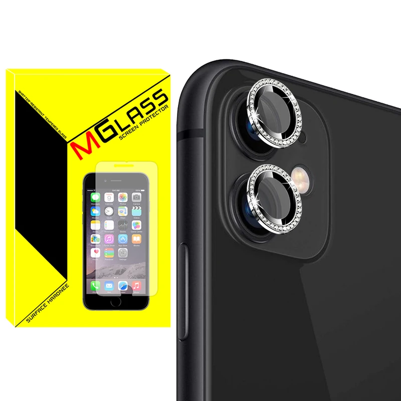 محافظ لنز دوربین ام‌گلس مدل Metal-Diamond مناسب برای گوشی موبایل اپل Iphone 12