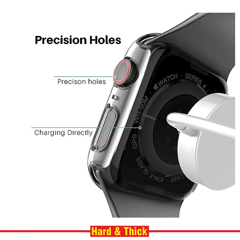 کاور هارد اند تیک مدل HT-360 مناسب برای اپل واچ Series SE 2022 Aluminum Case 44mm / SE 2021 Aluminum Case 44mm / Series 5 44mm / Series 6 44mm / SE 44mm به همراه محافظ صفحه نمایش