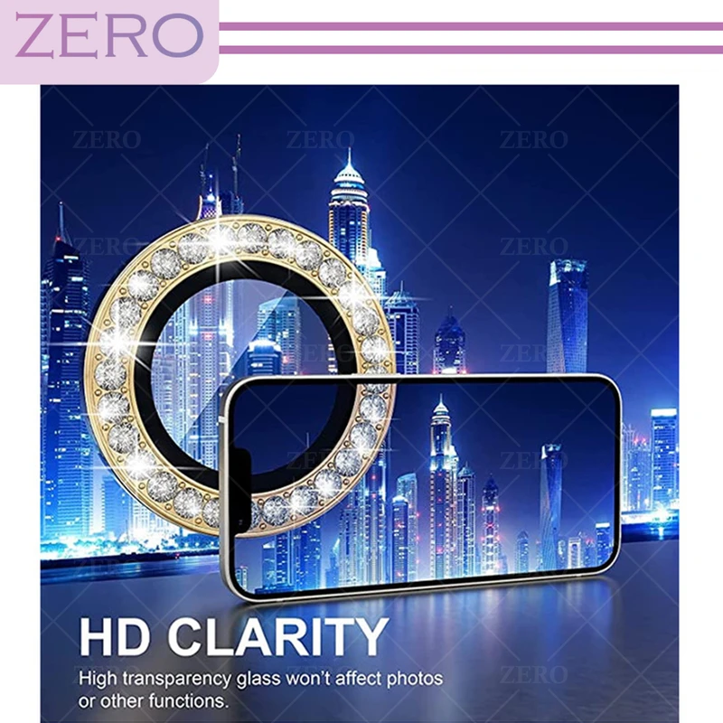 محافظ لنز دوربین زیرو مدل Ring Metal Diamond مناسب برای گوشی موبایل سامسونگ Galaxy A34 5G