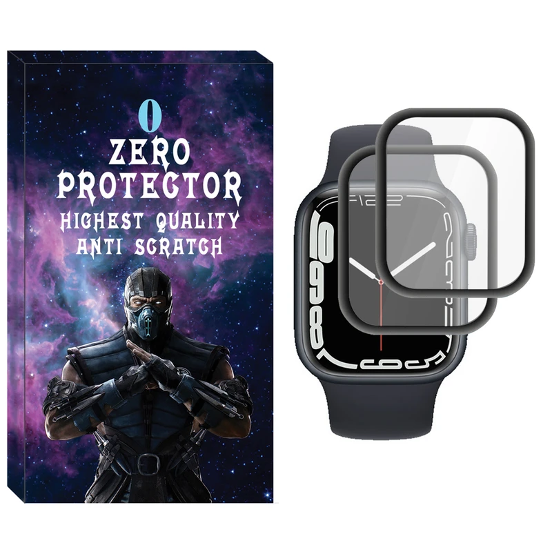 محافظ صفحه نمایش نانو زیرو مدل NZO مناسب برای ساعت هوشمند اپل Watch Series 7 41mm بسته دو عددی