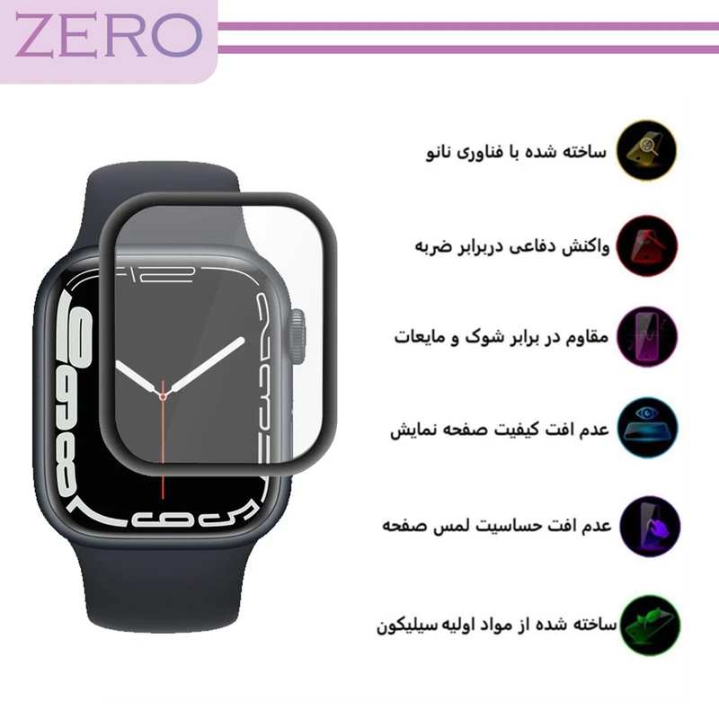 محافظ صفحه نمایش نانو زیرو مدل NZO مناسب برای ساعت هوشمند اپل iWatch 40mm بسته دو عددی