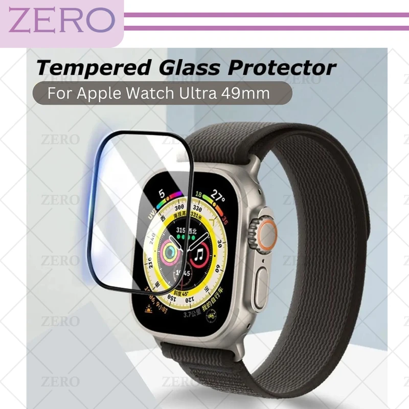 محافظ صفحه نمایش شیشه‌ای زیرو مدل SH-FULL-ZR مناسب برای اپل واچ Ultra 49mm / Ultra 2 49mm بسته دو عددی