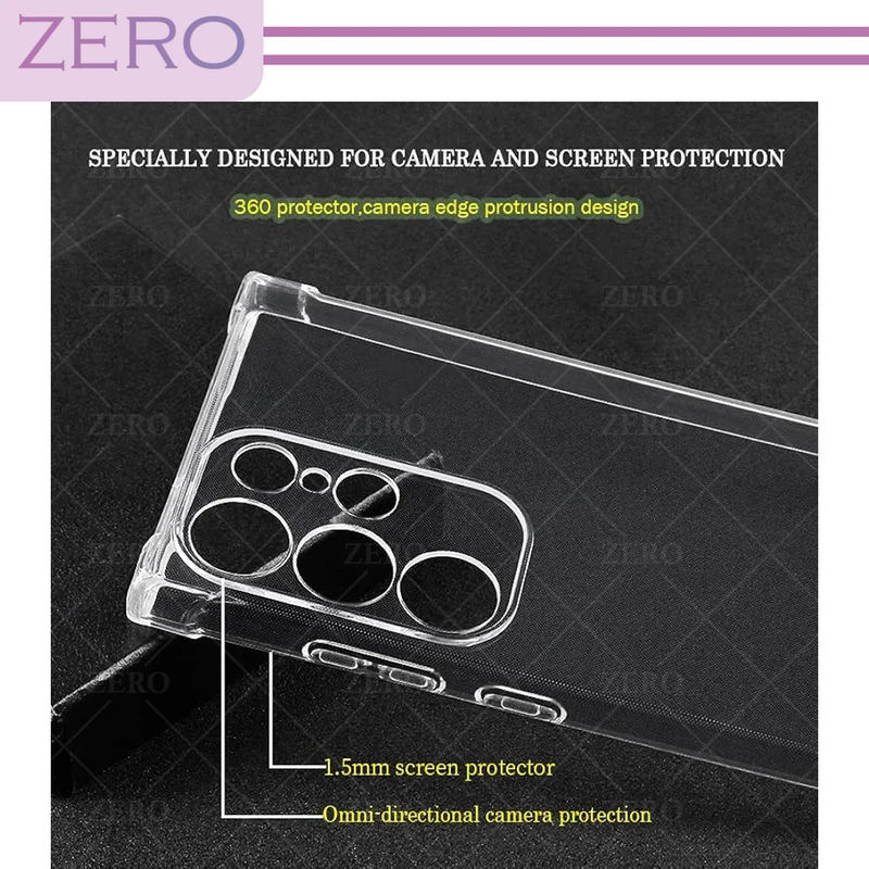 کاور زیرو مدل Clear-ZR مناسب برای گوشی موبایل سامسونگ Galaxy S24 Ultra 5G