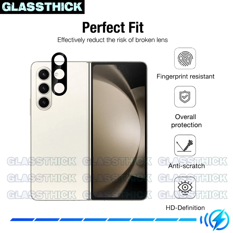 محافظ لنز دوربین گلستیک مدل 3D-GL مناسب برای گوشی موبایل سامسونگ Galaxy Z Fold 5