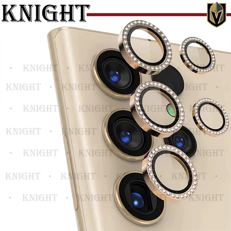 محافظ لنز دوربین نایت مدل Diamond-Ring-KT مناسب برای گوشی موبایل سامسونگ Galaxy S24 Ultra