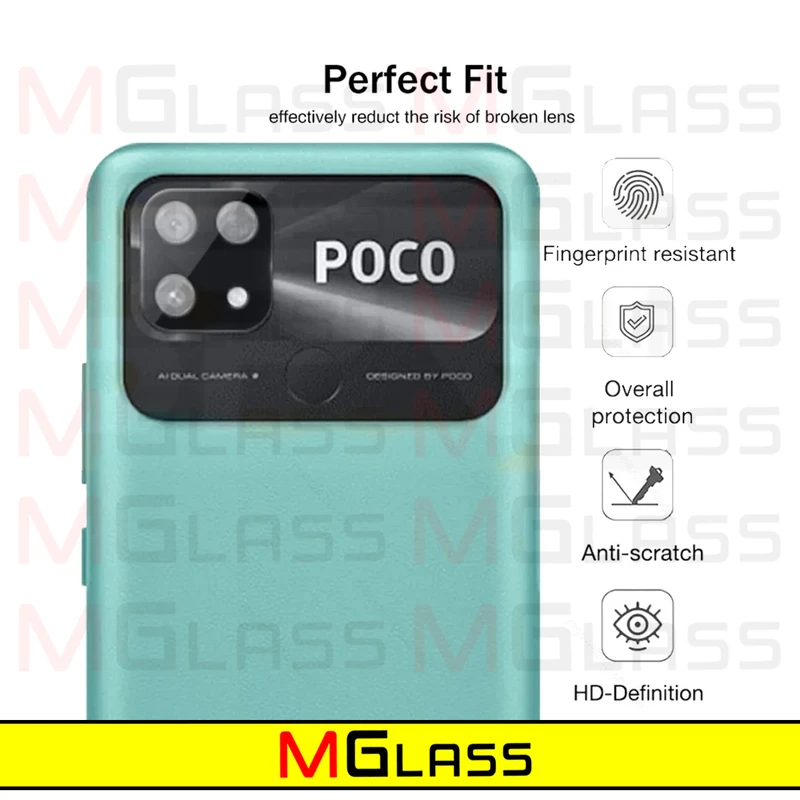 محافظ لنز دوربین ام‌گلس مدل 3D-MG مناسب برای گوشی موبایل شیائومی Poco C40 / Redmi 10C