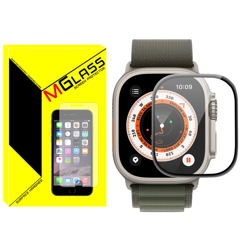 محافظ صفحه نمایش نانو ام‌گلس مدل PMA-MG مناسب برای اپل واچ Ultra / Ultra 2 49mm