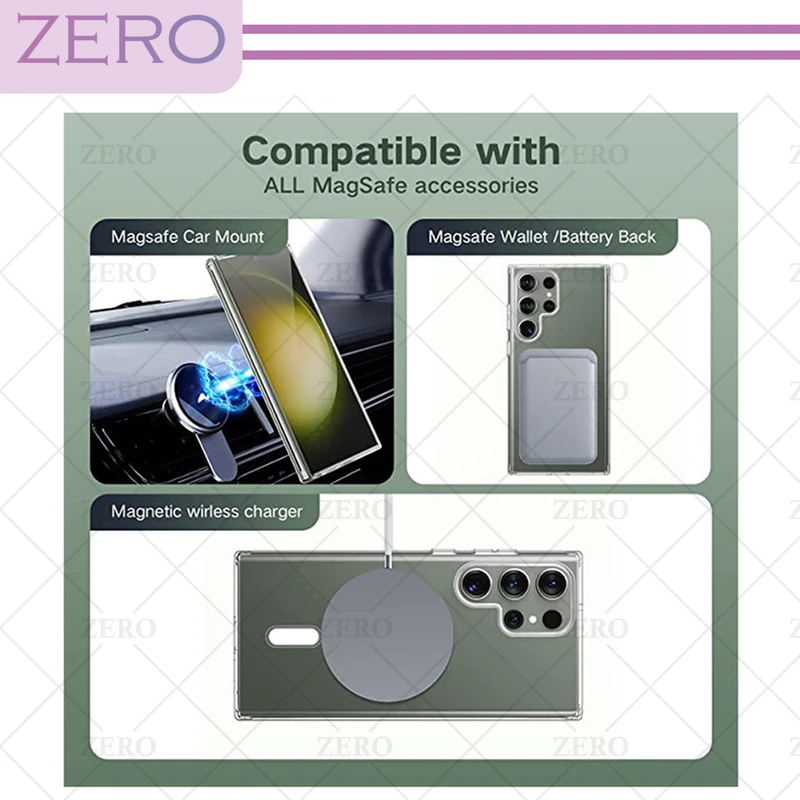 کاور زیرو مدل Clear Magsafe مناسب برای گوشی موبایل سامسونگ Galaxy S23 Ultra