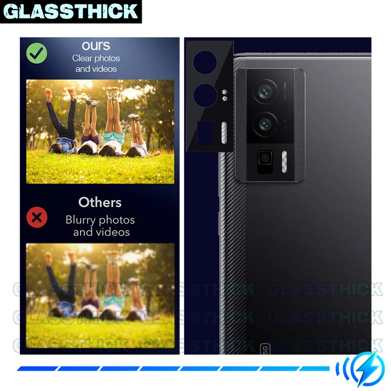 محافظ لنز دوربین گلستیک مدل 3D-GL مناسب برای گوشی موبایل شیائومی Poco F5 Pro