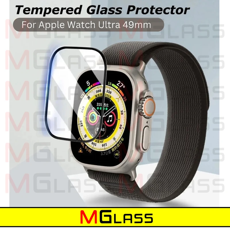 محافظ صفحه نمایش شیشه‌ای ام‌گلس مدل SH-FULL-MG مناسب برای اپل واچ Ultra 49mm / Ultra 2 49mm