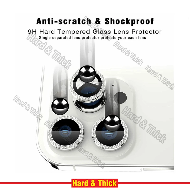 محافظ لنز دوربین هارد اند تیک مدل Ring Diamond مناسب برای گوشی موبایل اپل Iphone 13 Pro / 13 Pro max