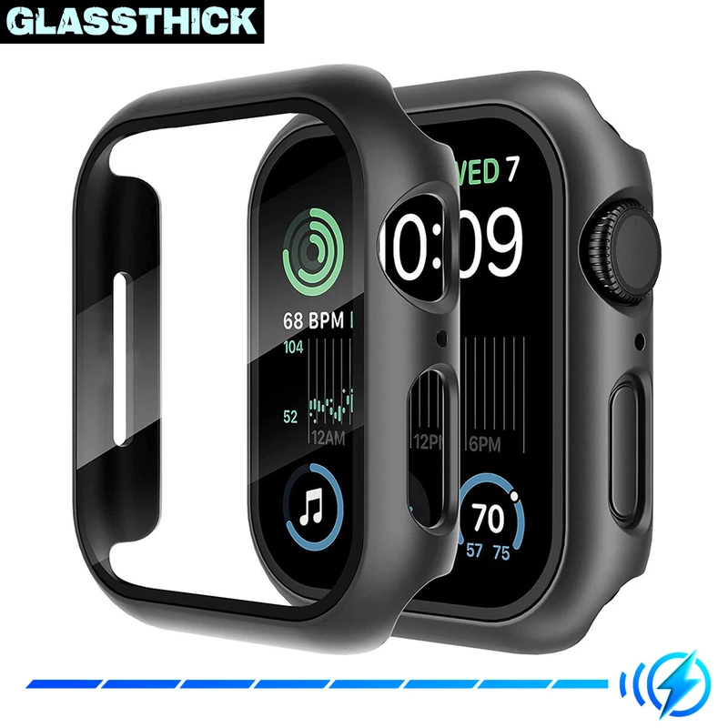 کاور گلستیک مدل GT-360 مناسب برای اپل واچ Series 8 Aluminum 41mm / Series 7 Aluminum 41mm به همراه محافظ صفحه نمایش