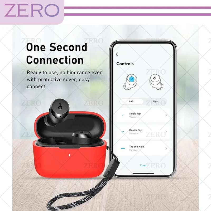 کاور زیرو مدل Silicon-ZR مناسب برای کیس هدفون بی سیم انکر Soundcore A20i