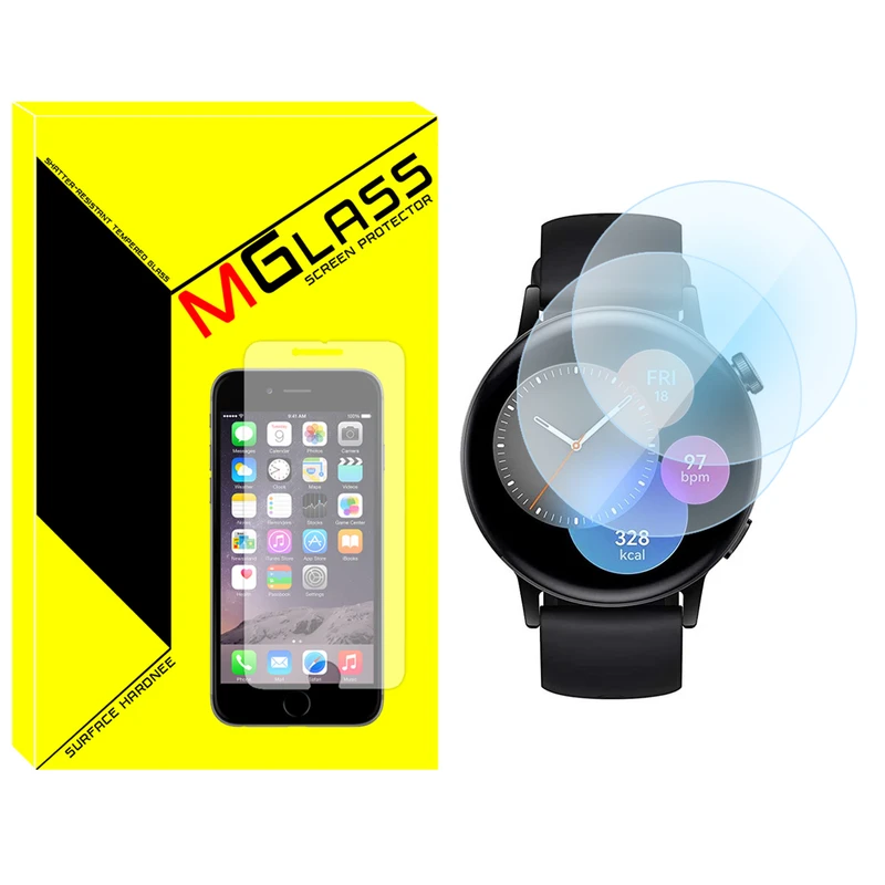 محافظ صفحه نمایش شیشه‌ای ام گلس مدل SH-MG مناسب برای ساعت هوشمند هوآوی Watch GT3 42mm بسته دو عددی