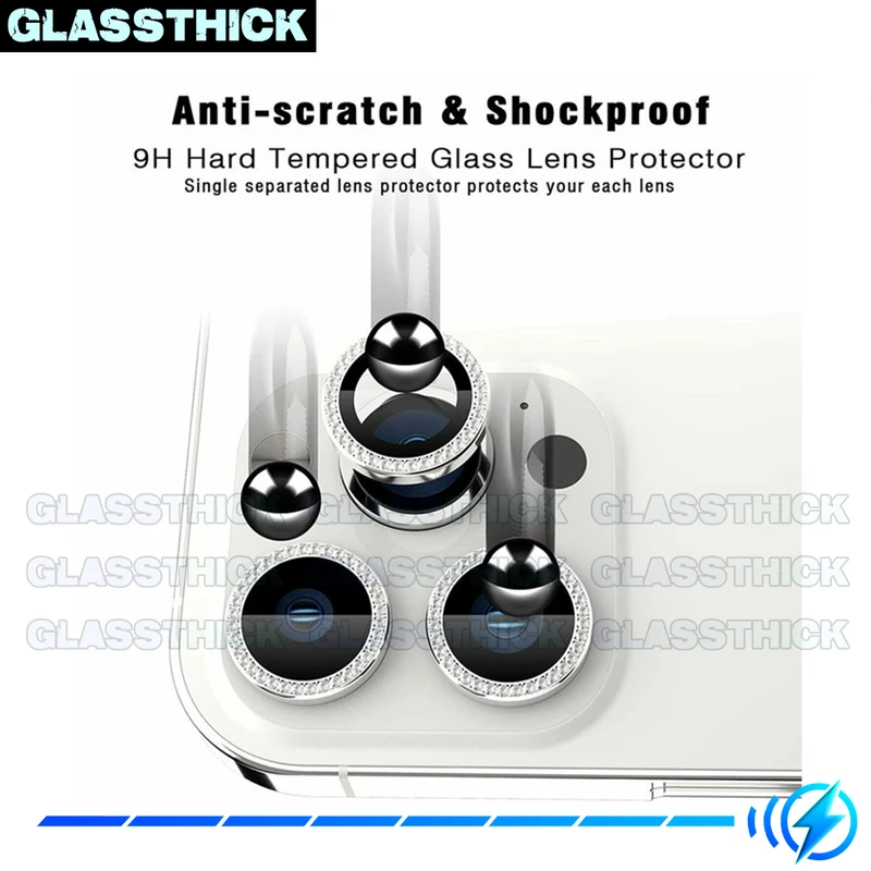 محافظ لنز دوربین گلستیک مدل Ring Diamond مناسب برای گوشی موبایل اپل Iphone 13 Pro / 13 Pro max