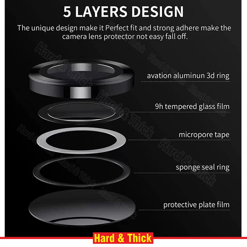 محافظ لنز دوربین هارد اند تیک مدل Ring-Metal-HT مناسب برای گوشی موبایل شیائومی Poco X6 Pro