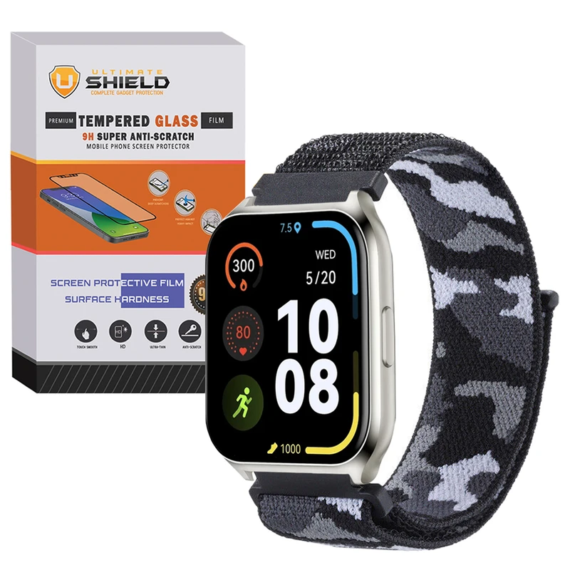 بند آلتیمیت شیلد مدل Nylon-Army-UL-TW مناسب برای ساعت هوشمند کیو سی وای GTC / GTS / GS / GT