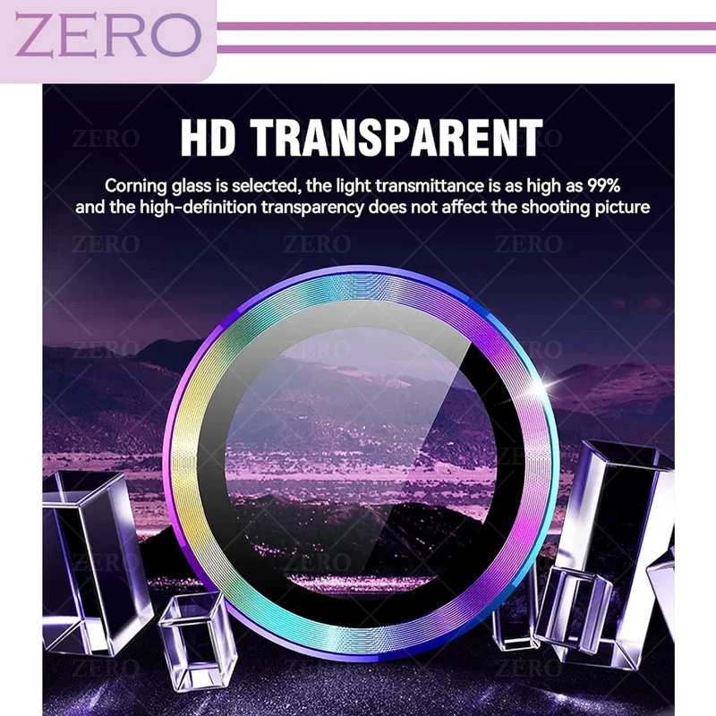 محافظ لنز دوربین زیرو مدل Colorful Ring ZR مناسب برای گوشی موبایل سامسونگ Galaxy S22 Ultra