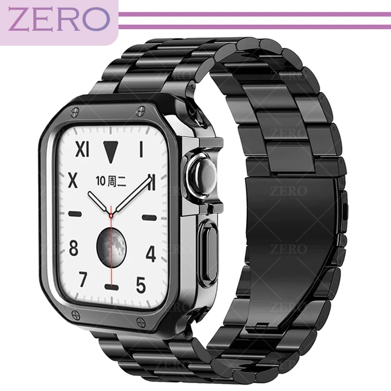 بند زیرو مدل 3Bid-Cover-ZR مناسب برای اپل واچ Series 8 Aluminum 45mm / Series 7 Aluminum 45mm به همراه کاور