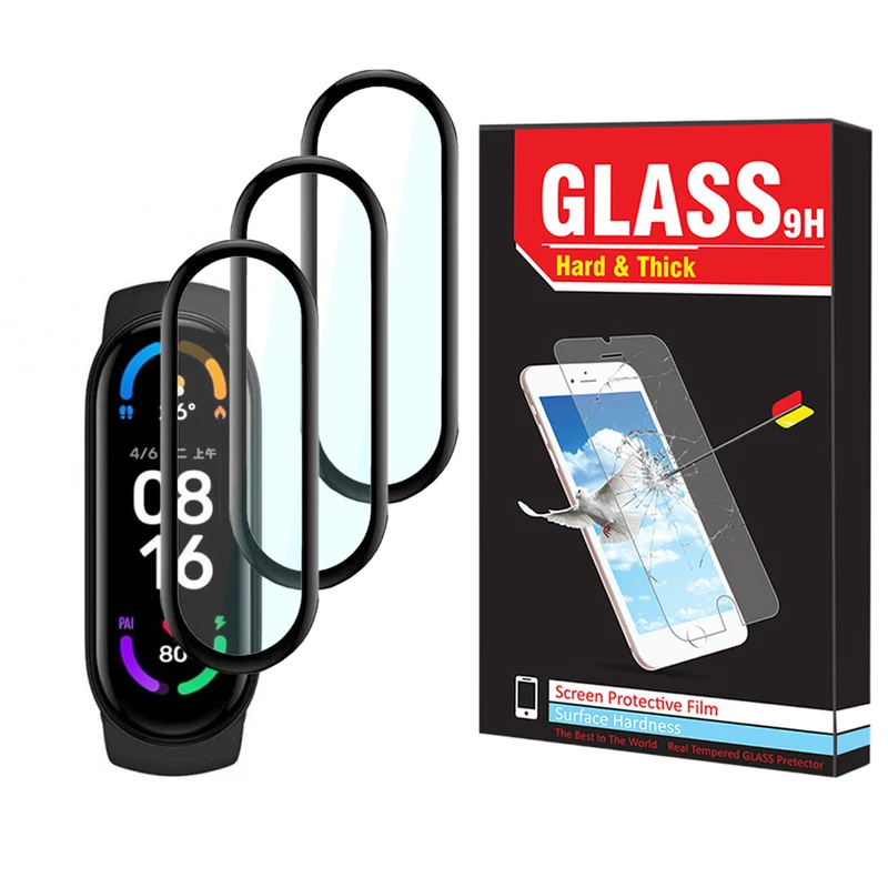 محافظ صفحه نمایش نانو هارد اند تیک مدل NHT مناسب برای ساعت هوشمند شیائومی Mi Band 7 بسته سه عددی