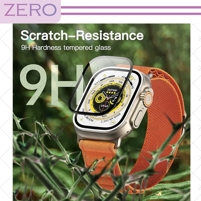 محافظ صفحه نمایش شیشه‌ای زیرو مدل SH-FULL-ZR مناسب برای اپل واچ Ultra 49mm / Ultra 2 49mm