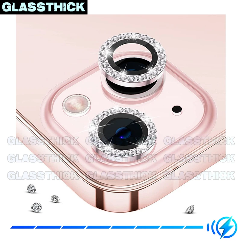 محافظ لنز دوربین گلستیک مدل Metal-Diamond مناسب برای گوشی موبایل اپل Iphone 12