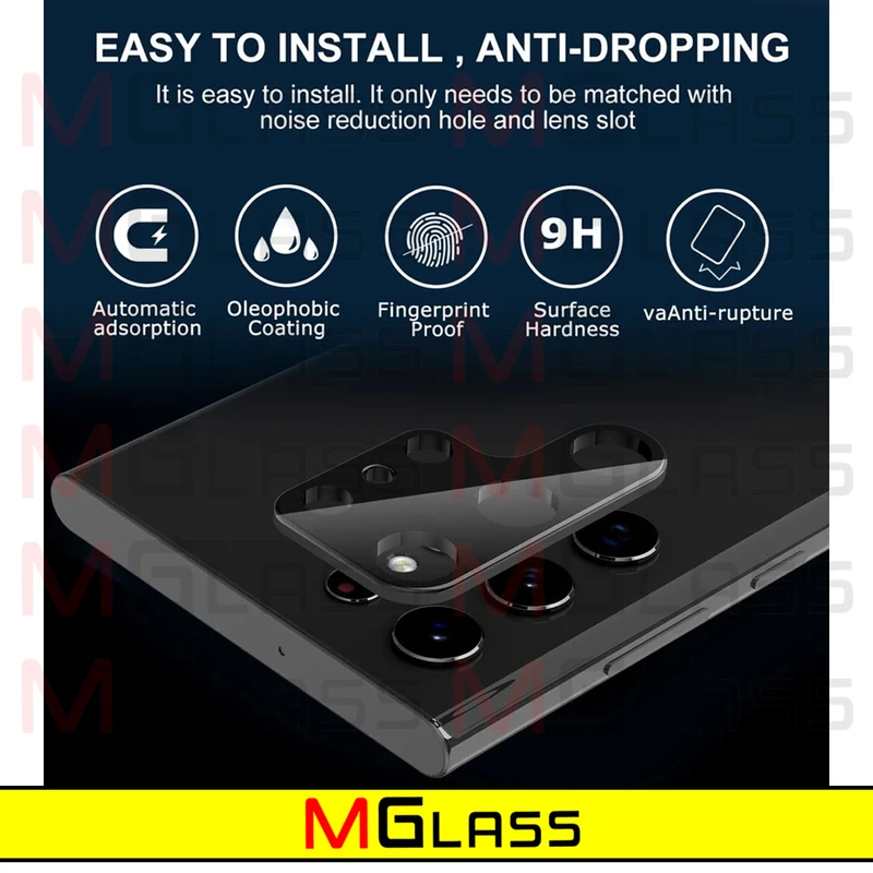محافظ لنز دوربین ام‌گلس مدل 3D-MG مناسب برای گوشی موبایل سامسونگ Galaxy S23 Ultra