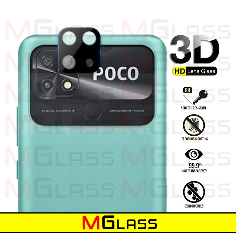 محافظ لنز دوربین ام‌گلس مدل 3D-MG مناسب برای گوشی موبایل شیائومی Poco C40 / Redmi 10C