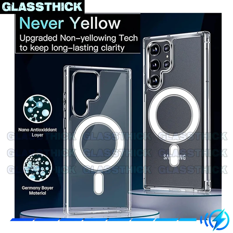 کاور گلستیک مدل GL-Magsafe-Clear مناسب برای گوشی موبایل سامسونگ Galaxy S24 Ultra